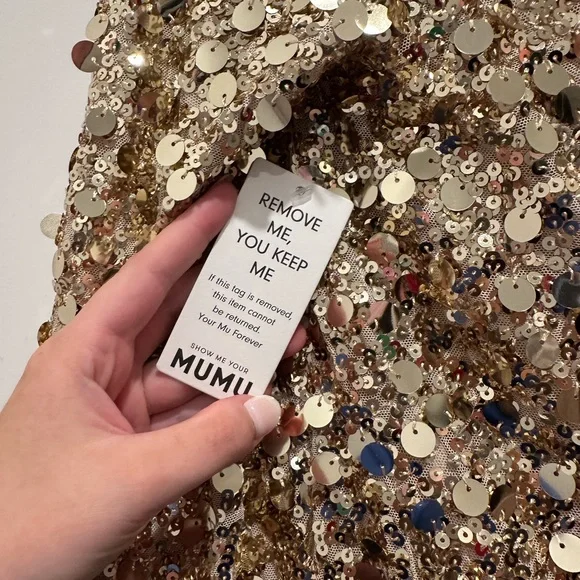 Show Me Your Mumu Madison Sequin Gold Minj Dress - Picture 4 of 5